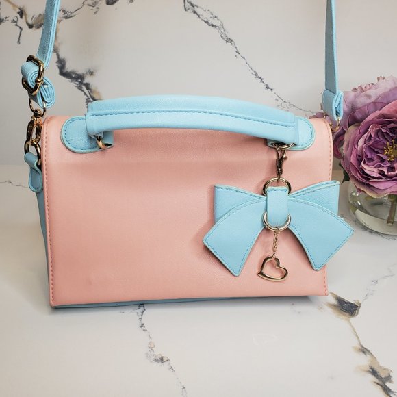 2/$50 🔥 PIGI Blue + Coral/Pink Purse - Picture 2 of 10